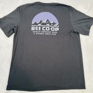 REI Co Op T Shirt Large Black Mountains Outdoor Gear Apparel Unisex